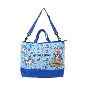 キャラクターファスナー2wayトートバッグ I’mDoraemon スペース【ショルダー付 手提げかばん 抗菌 撥水加工】